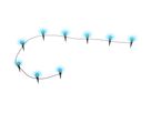 24V RGB Smart Mini Gartenspot 9x - 24V DC, 5W, IP65, 36°, anthrazit, inkl. Spike