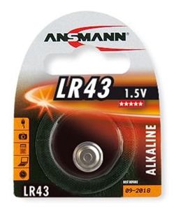 Alkaline cella a bottone LR43 / LR1142 / AG12 - 1er Blister