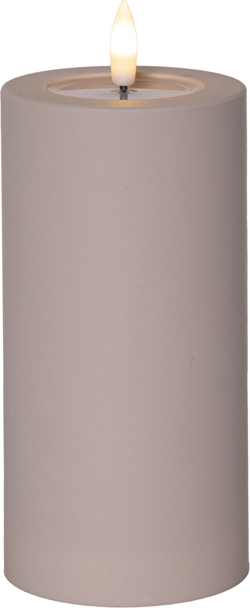 LED Pillar Kerze Flamme Soft - Indoor, Beige, 17.50 cm Höhe, Timerfunktion