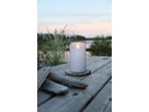 LED Pillar Kerze M-Twinkle - Outdoor, Weiss, 12.5cm Höhe, Timerfunktion