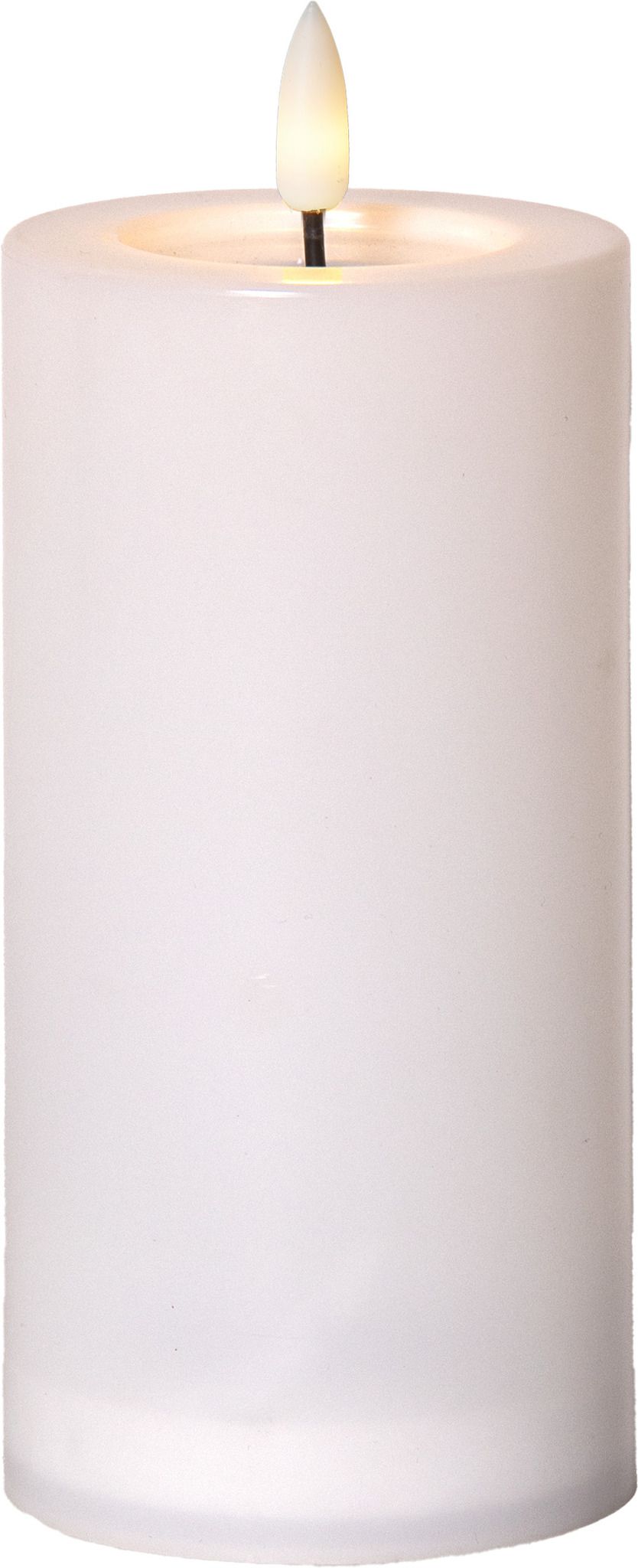 Solar Kerze Flamme Saul - Indoor, Outdoor, Warmweiss, Weiss