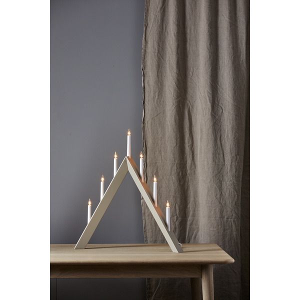 Kerzenleuchter Arrow - IP20, Beige, Warmweiss