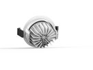 Spot encastré à LED CL102A - 8W, 680lm, 3000K, IP40, CRI 80, 36°, chrome-matt, dimmbar, D=90mm, H=46mm, BL=80mm