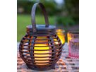 LED Solar-Tischdeko Rattan-Flamme h:15cm - IP44