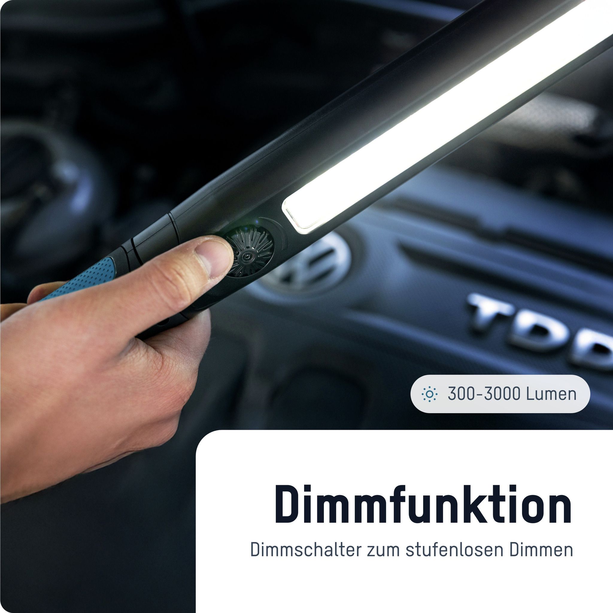 Arbeitsleuchte ML3000RD - 3000lm, IP44, Schwarzblau