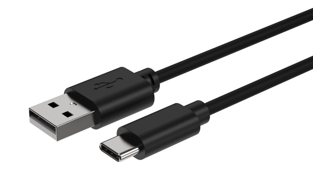 USB Typ-C Daten und Ladekabel 100 cm - USB Typ-C Daten und Ladekabel 100 cm, schwarzes Kabel