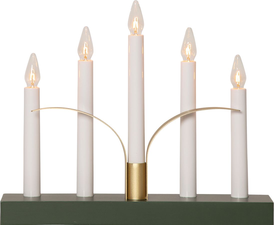 Kerzenleuchter Lilja - IP20, Grün, Kaltweiss