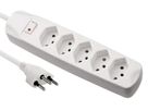 Fix Line Multipresa - 5xT13, 1.5m Kabel, H05VV-F 3G1mm2, weiss, Kinderschutz
