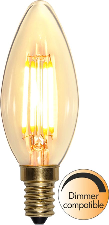 LED Leuchtmittel E14 C35 Soft Glow - E14, 350Lm, 2100K, 4W, 230V