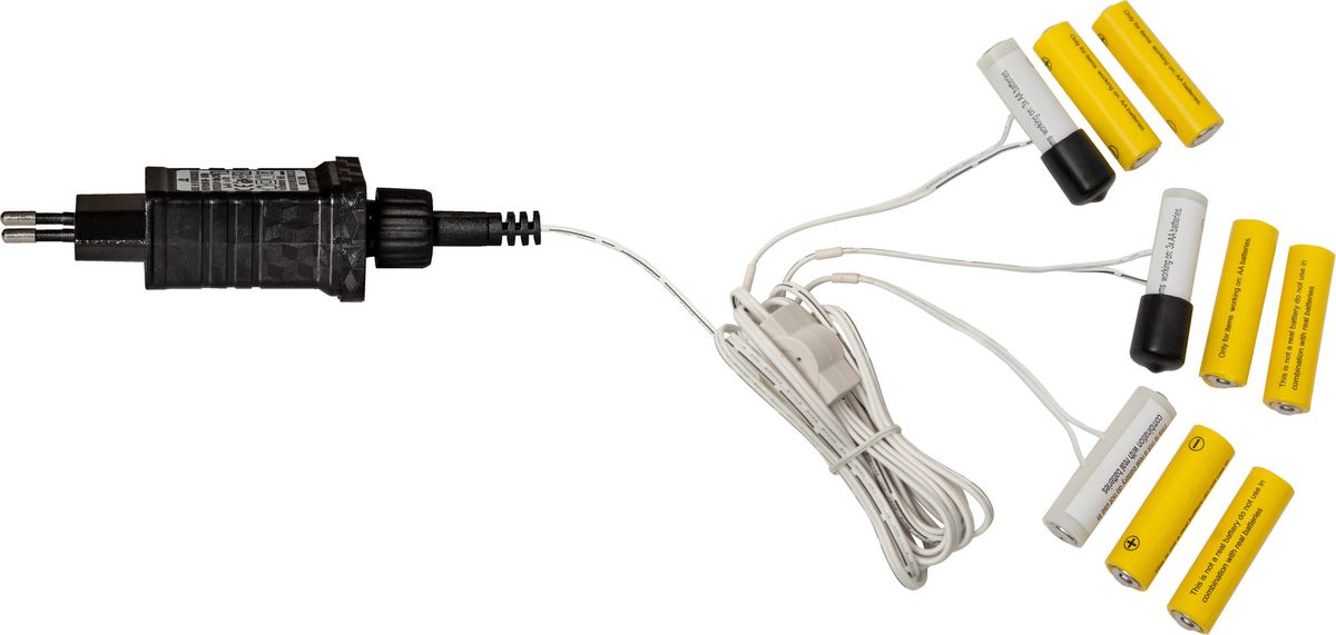 Batterie Eliminator 3xAA - Indoor, Schwarz, 2cm Höhe, keine Timerfunktion
