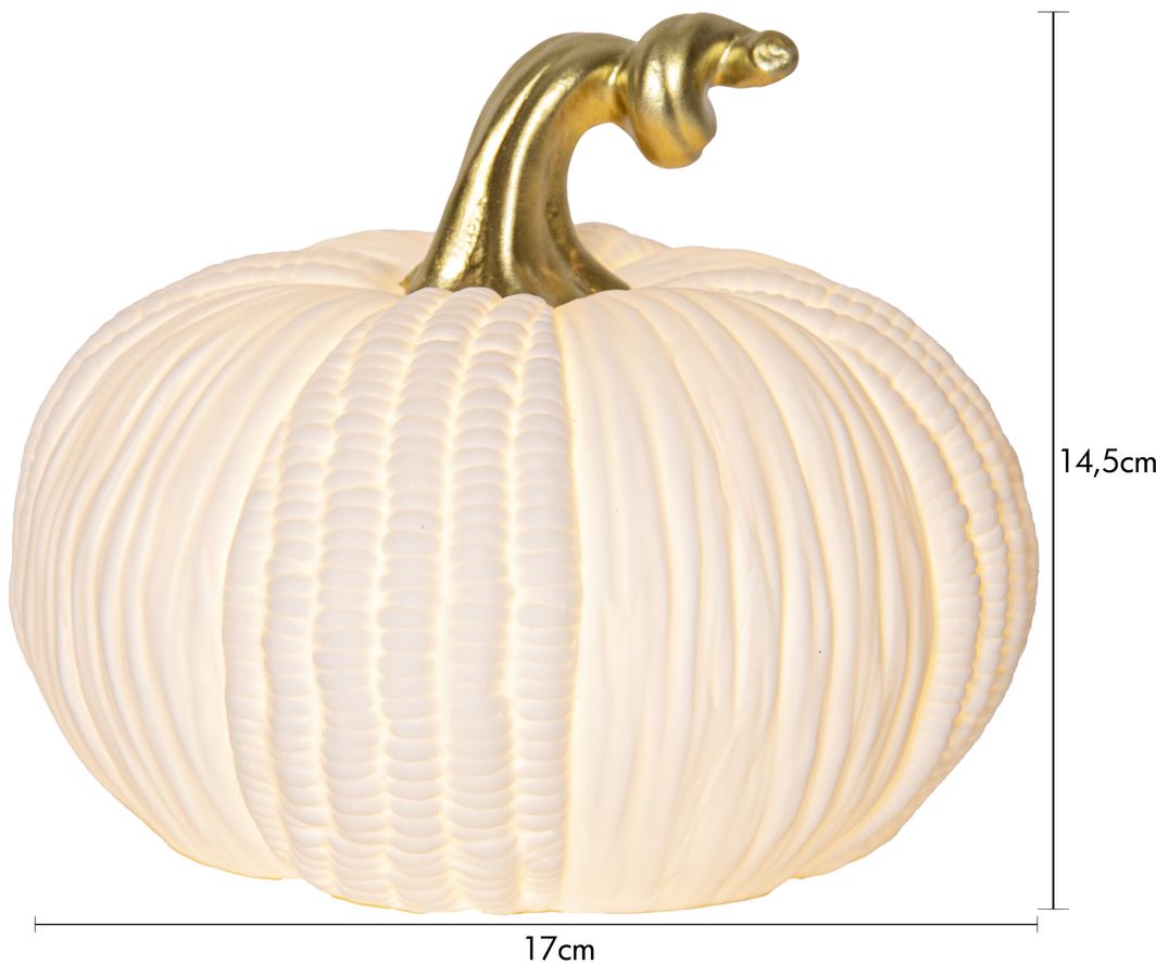 TIsch Decoration Pumpkin - Indoor, Warmweiss, Weiss