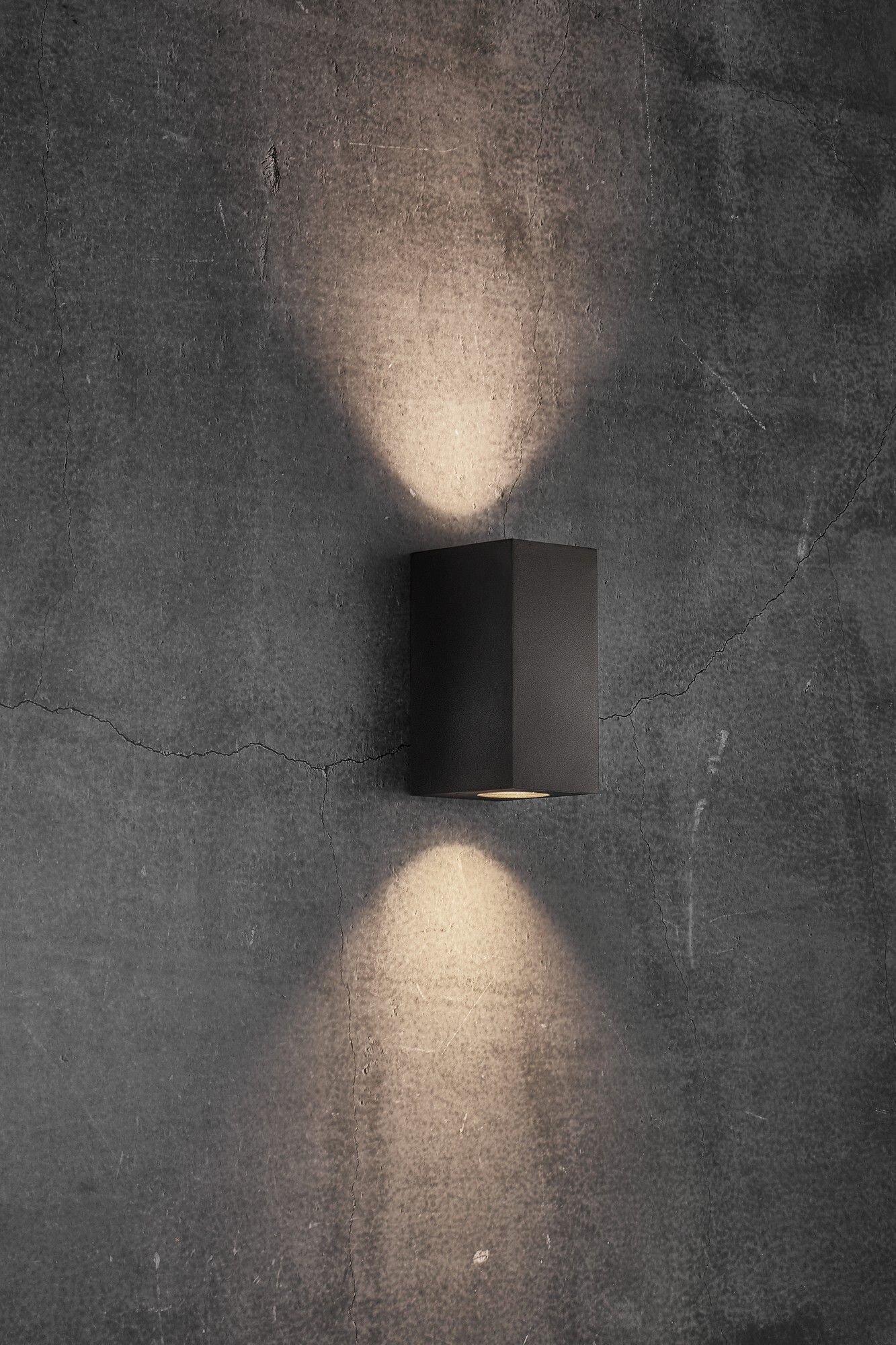 Canto maxi kubi 2, Wandleuchte, Schwarz - GU10, max. 2x28W, IP44