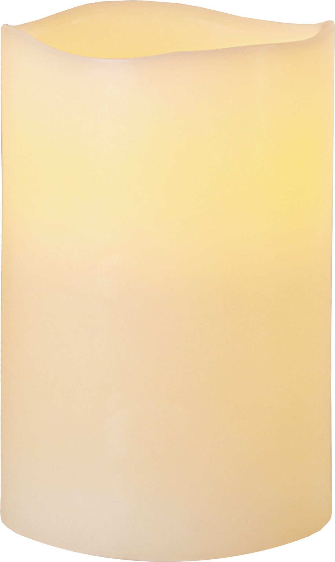 LED Pillar Kerze Big - Indoor, Elfenbein, 15cm Höhe, Timerfunktion