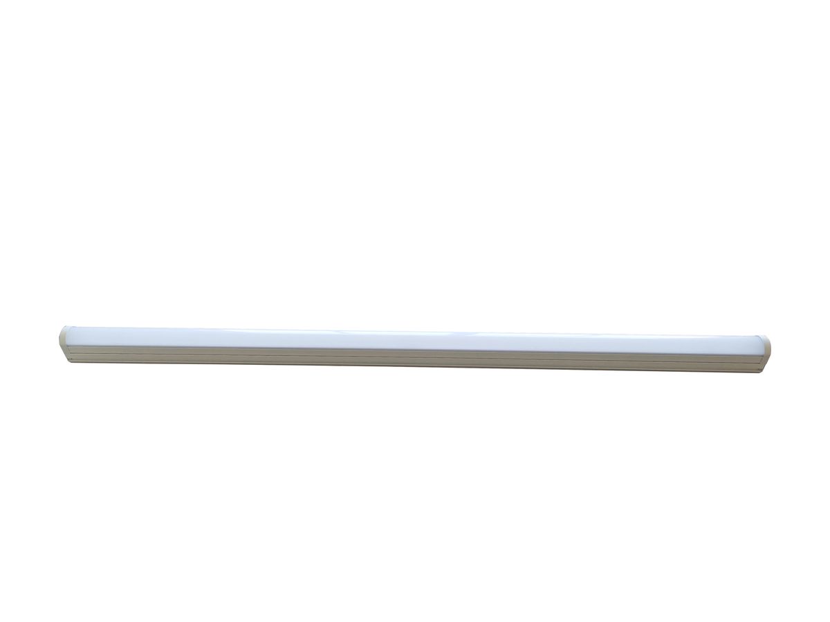 Barra luminosa a LED con singola batteria LEALED, 1500mm - 55W, 8100lm, 4000K, IP20, CRI>80, 120°, 3h Not, weiss, nicht dimmbar, L=1498mm, B=46mm, H=65mm