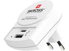 Euro USB Charger (AC) - Out: Schuko, 2-Pol EU, In: 1xUSB-A 12W, 1x USB-C 15W, max. 27W, weiss
