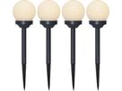 Solar Poller-Leuchte 4 Pack Globus - Weiss, Lichtfarbe Warmweiss