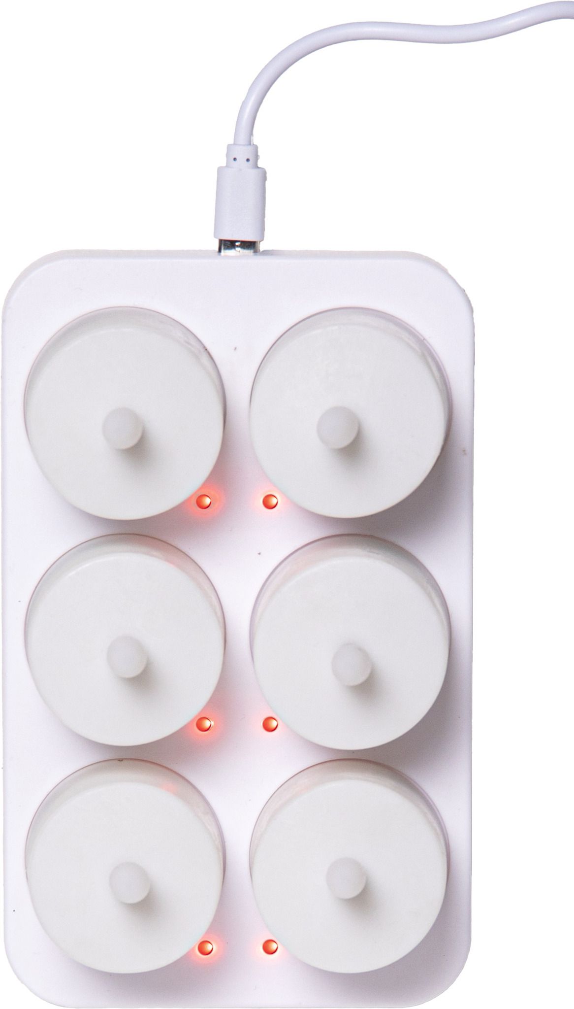 LED Kerze 6 Pack Flamme Charge - Indoor, Weiss, 8.50 cm Höhe, Timerfunktion