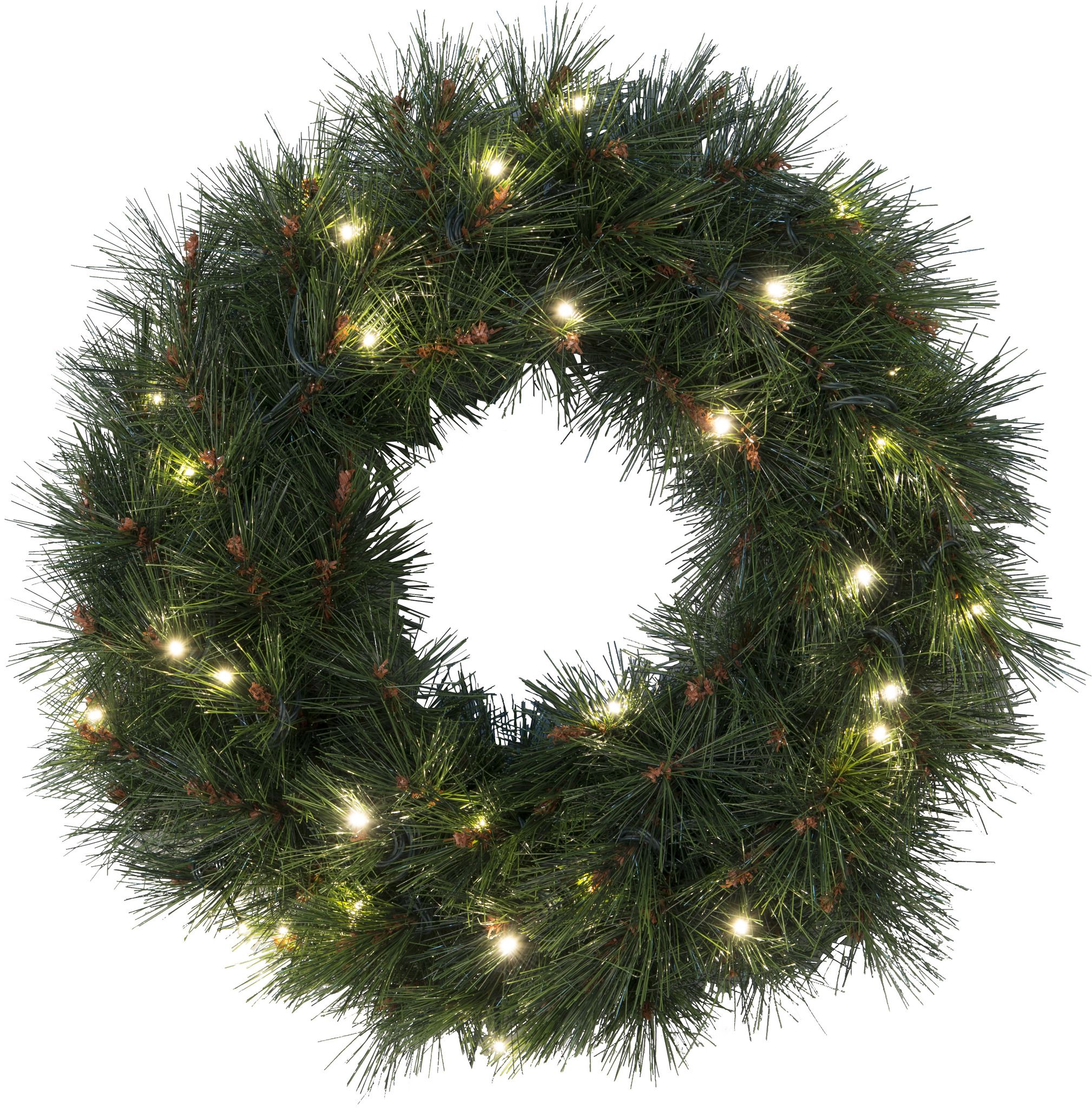 Kranz Russian Pine - Grün, 30 LEDs, IP44