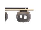 4er Pendelleuchte  TEXAS  L: 90cm smoky - IP20, E27, Schwarz