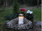 Grablicht-Display Serene, weiss - Outdoor, Weiss, 32cm Höhe, keine Timerfunktion, 12 Stück
