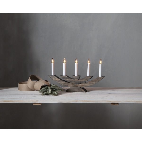 Kerzenleuchter Navida - IP20, Braun