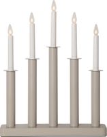Kerzenleuchter Plate - IP20, Beige, Kaltweiss