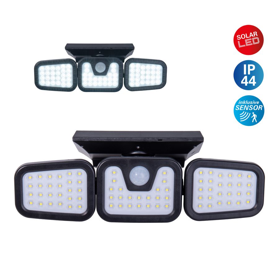LED Solar Außenwandleuchte PACITA - IP44, 6W, Kaltweiss
