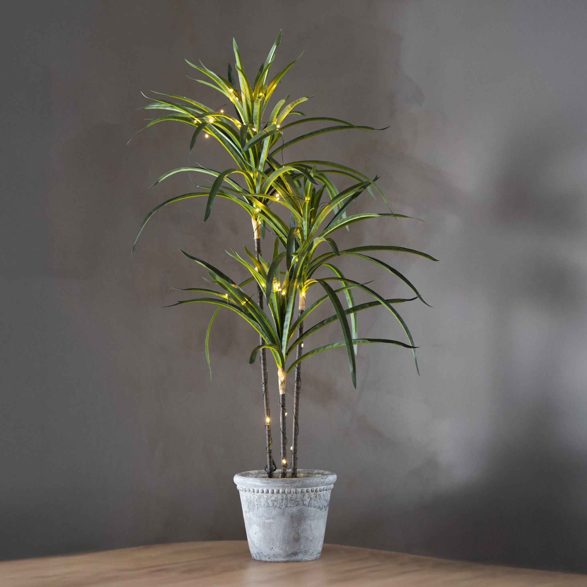 Decorativer Baum Bali - Indoor, Warmweiss, Grün