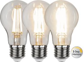 LED Leuchtmittel E27 A60 Clear 3-step memory - E27, 800lm, 3000K, 6.5W, 230V