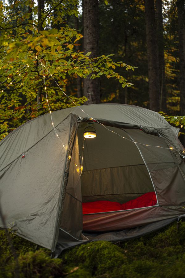 Akku Lichterkette Rondo - IP44, Warmweiss,Grün