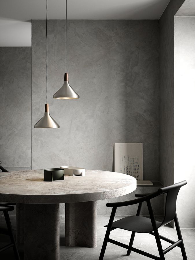 Nori 27, Pendelleuchte, gebürstetes Stahl - IP20, E27