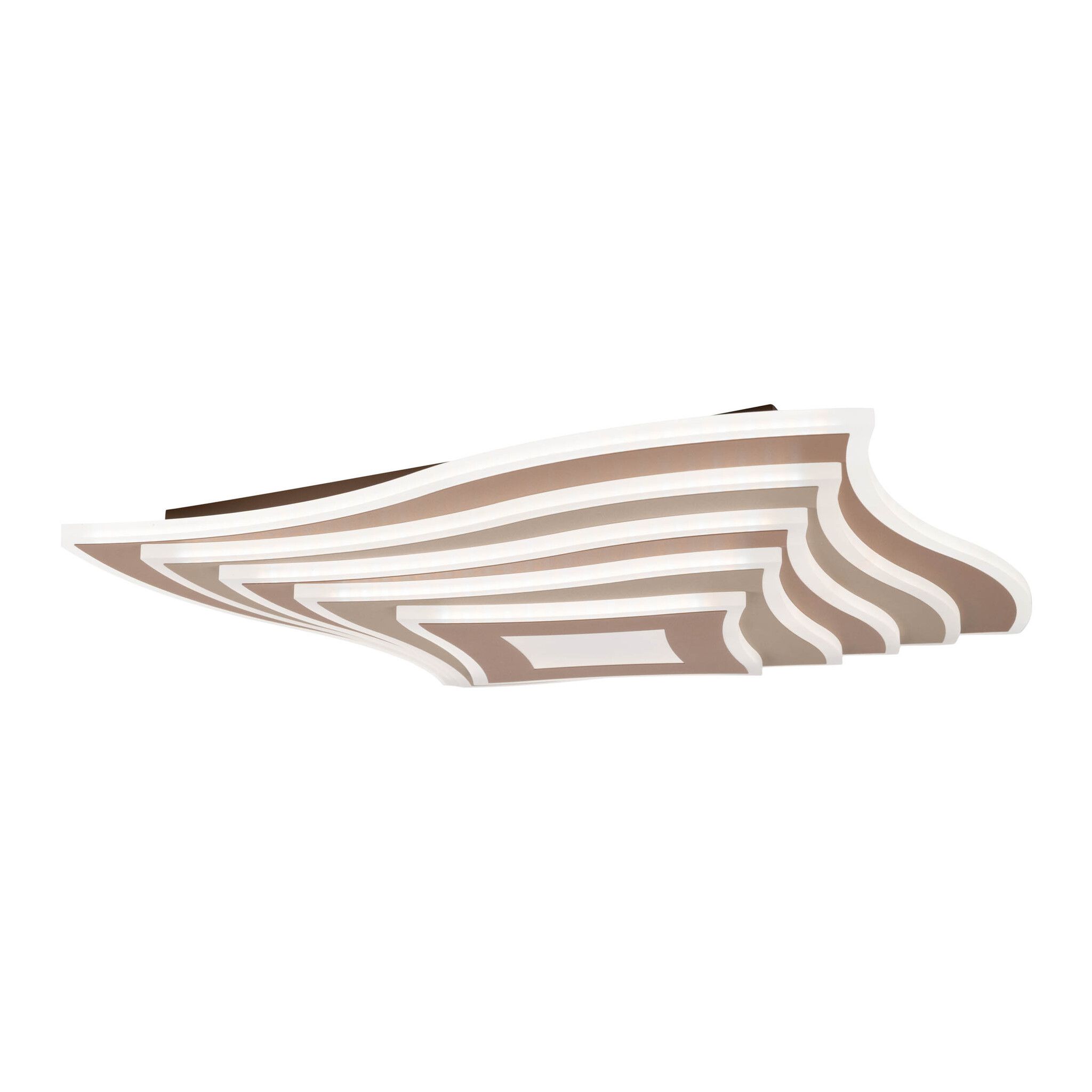LED-CCT Deckenleuchte  FEVORIA : 50cm braun - IP20, LED-Modul, Braun