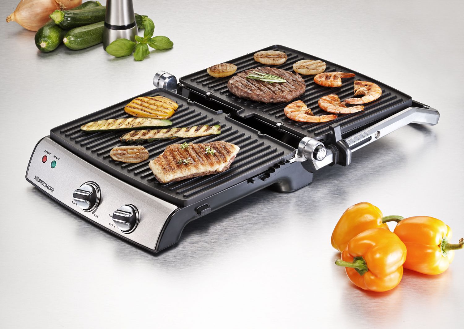 Kontaktgrill KG 2020 - Kontaktgrill , Edelstahl, 2000 W