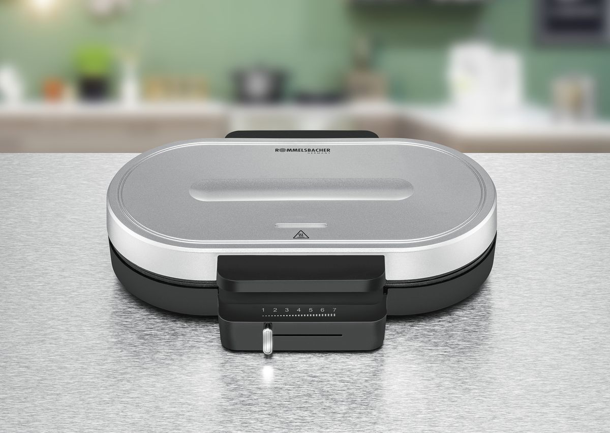 Waffle Automat Famiglia WA 1200 - Waffeleisen, Silber, 1200W