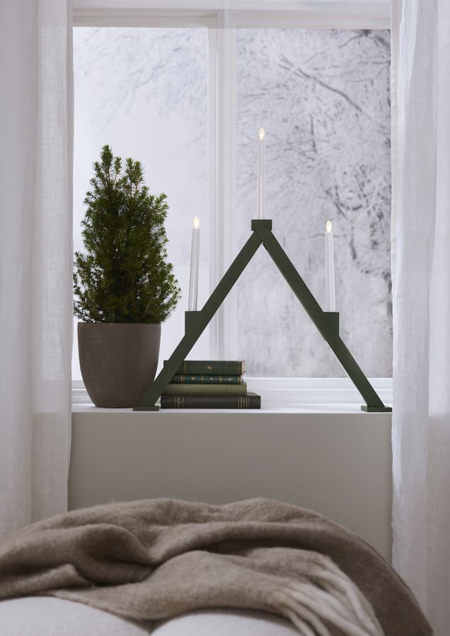 Kerzenleuchter VIKA - IP20, Grün, Warmweiss