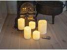 LED Pillar Kerze Paul 5er Pack - Outdoor, Elfenbein, Timerfunktion