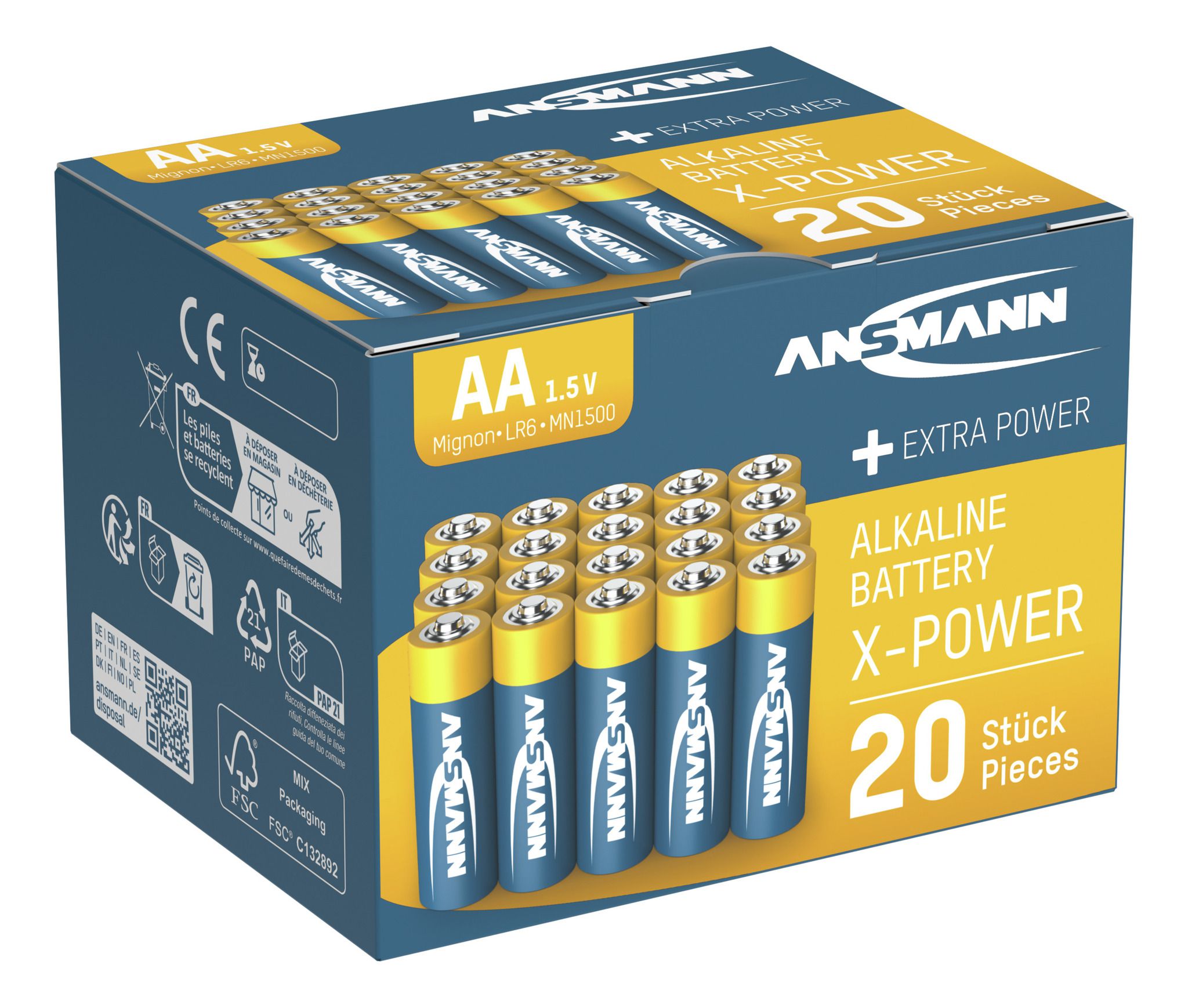 Alkaline X-POWER AA/LR6 - 20er Karton-Blister