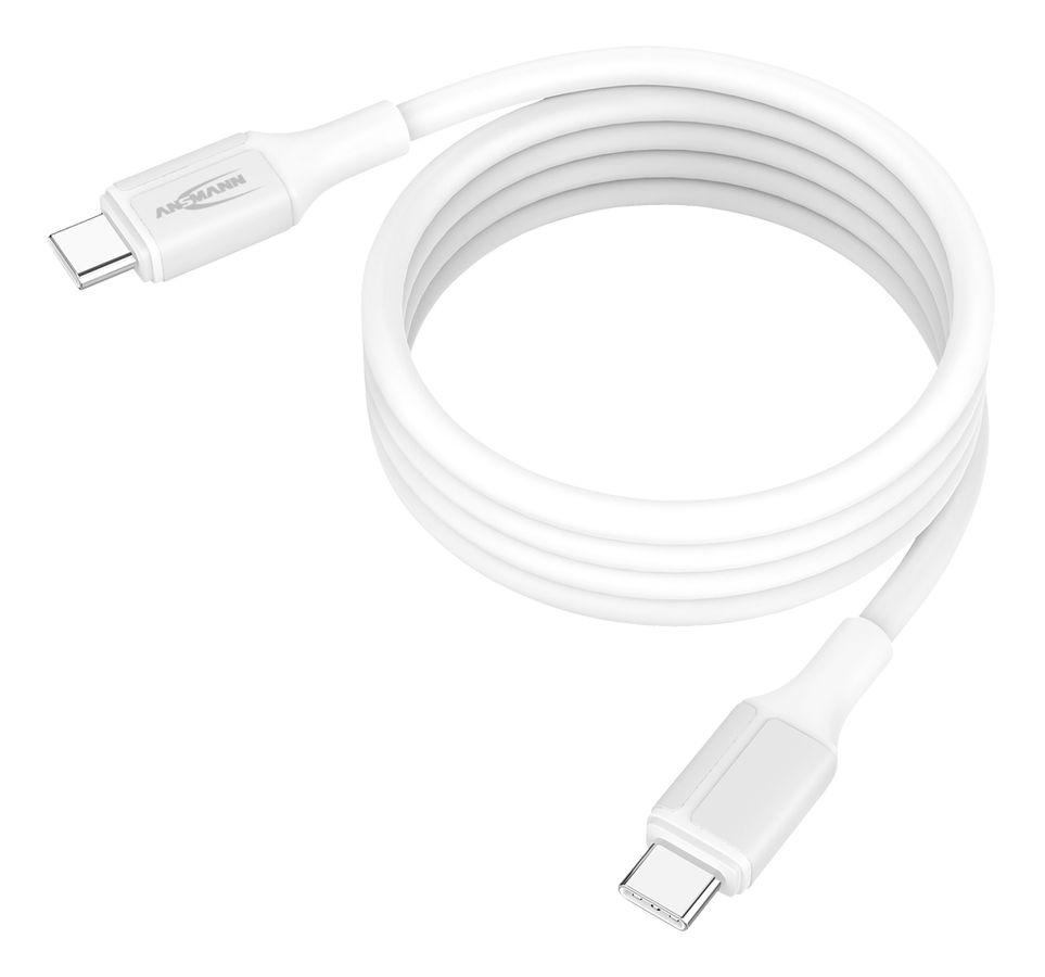 Magnetisches Silikonkabel USB-C auf USB-C, weiß, 120cm - Magnetisches Silikonkabel USB-C auf USB-C, weiß, 120cm