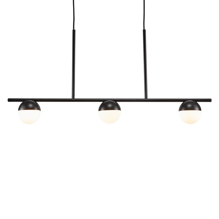 Contina, 3-Pendelleuchte, Schwarz - G9, max. 5W, IP20