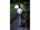 Solar Poller-Leuchte 2 Pack Roma - Silber, Lichtfarbe Kaltweiss