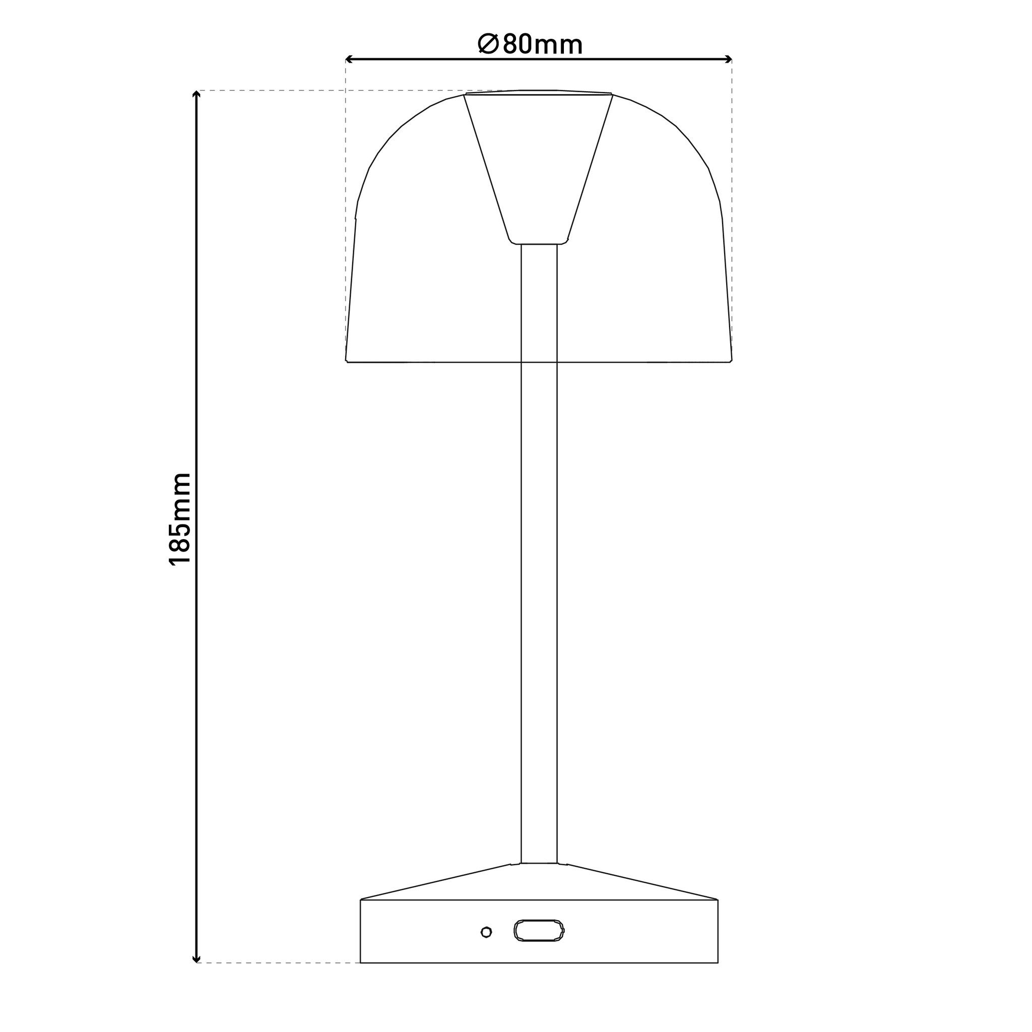 Akku- Tischleuchte GOMBA weiß 2er Set - LED-Modul, 1W, IP54