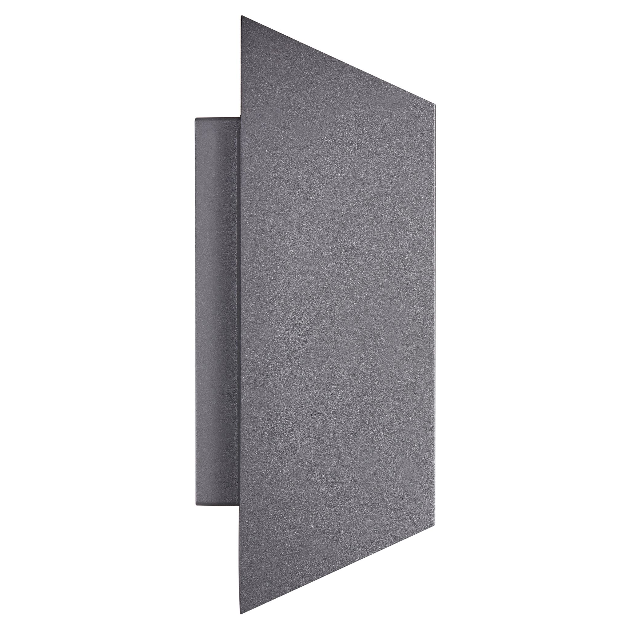 Nico Square 22, Wandleuchte , Anthra. - GU10, IP54, max.35W