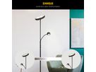 LED Stehleuchte  ROMIS  mit Lesearm schwarz - IP20, LED-Modul, Schwarz