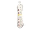 Steckdosenleiste Fix-Line+ MultiSwitch - 6xT13, 2.0m Kabel, einzeln schaltbar + Hauptschalter, weiss