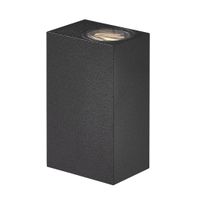 Asbol Kubi, Wandleuchte, Schwarz - LED Modul, 2X5W LED, IP44