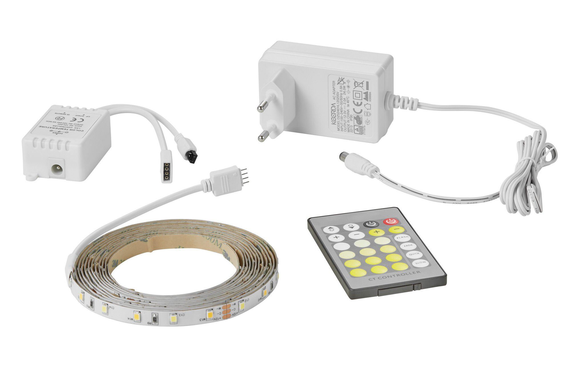 Led Strip 5m, IP44, 3-6000K, Weis - Led Strip 5m, IP44, 3-6000K, Weis