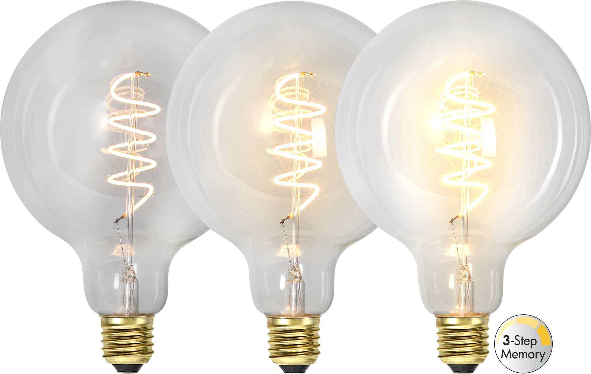 Lampada a led E27 G125 Decoled Spiral Clear 3-step - E27, 270Lm, 2100K, 4W, 230V