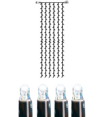System LED Extra, Vorhang, 100x400cm - Schwarz, Kaltweiss