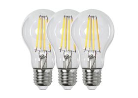 Trio-Pack S-Light LED Filament E27 Leuchtmittel (2700K) - E27, 7W, 806lm, 2700K, nicht dimmbar, D=60mm, H=105mm