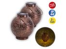 2er-Set LED Deko-Solarleuchte lb: 18cm bronze - 2er-Set LED Deko-Solarleuchte lb: 18cm bronze